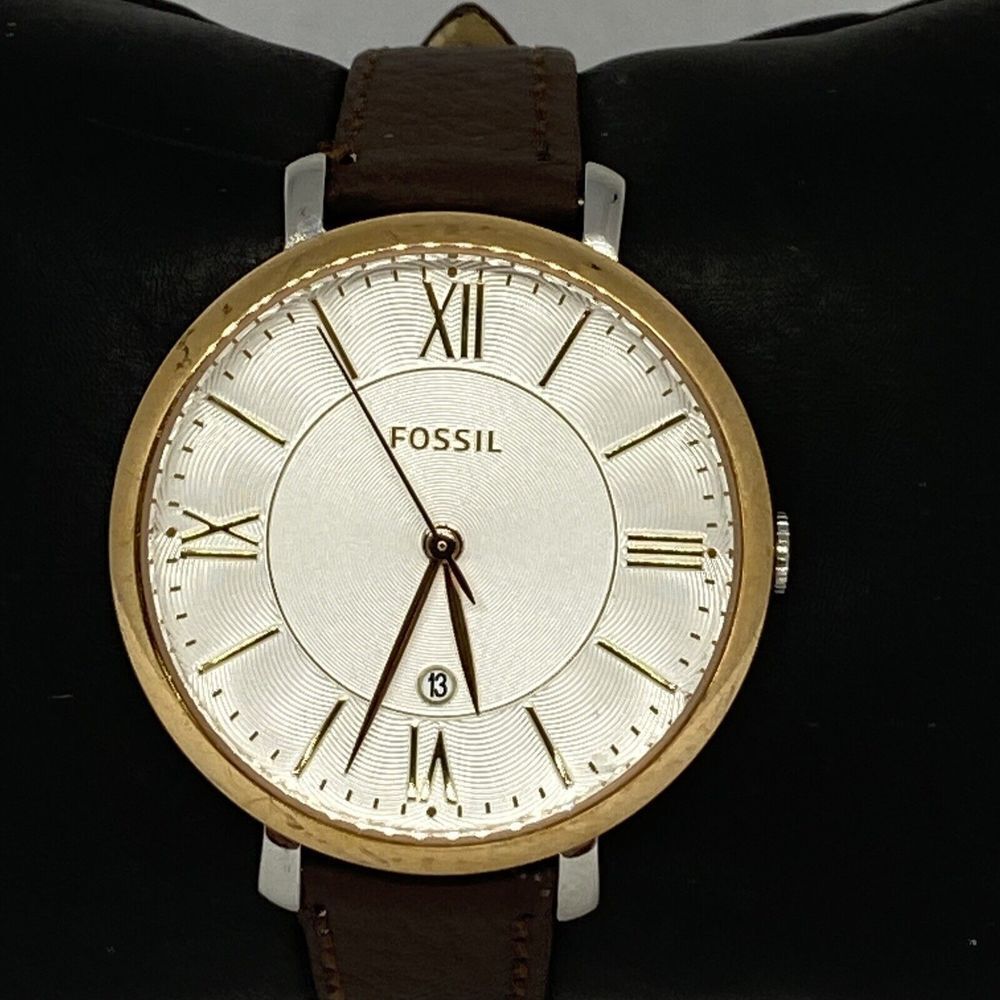 Fossil Jacqueline ES3844 Women's Brown Leather Analog Dial Quartz Watch NO112